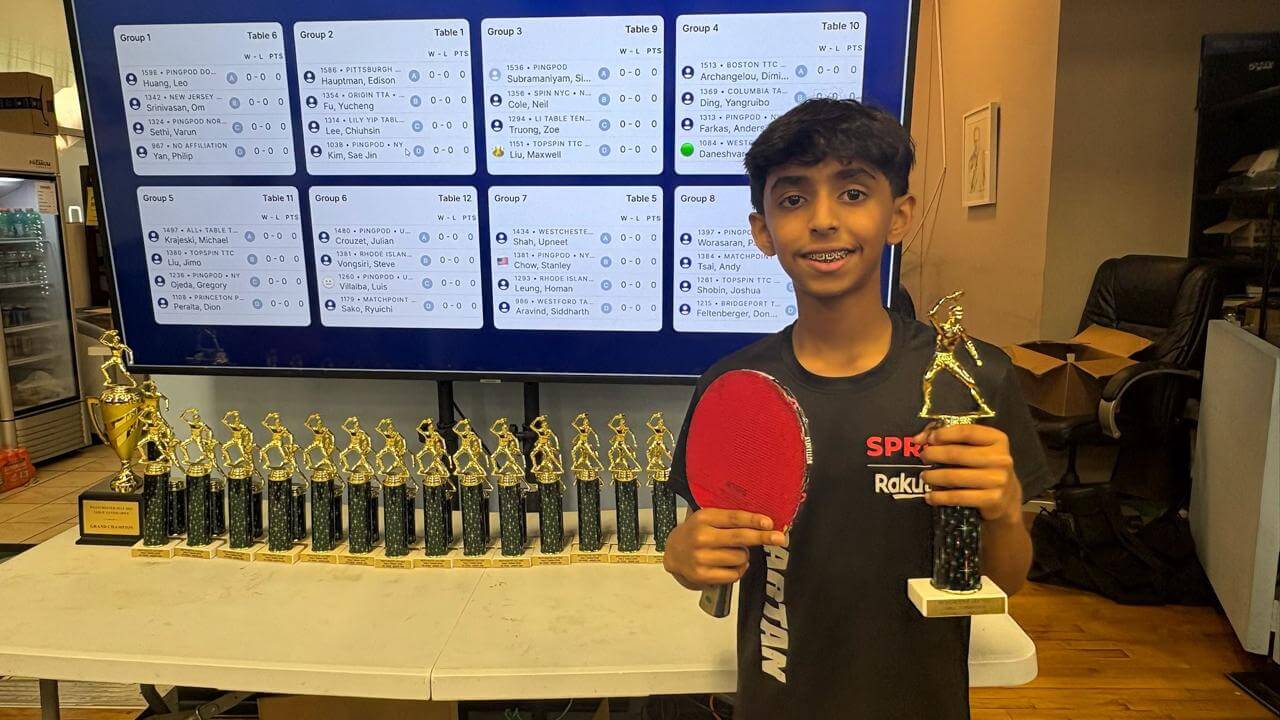 Ayush. Westchester July open 2025. Winner U850 Category