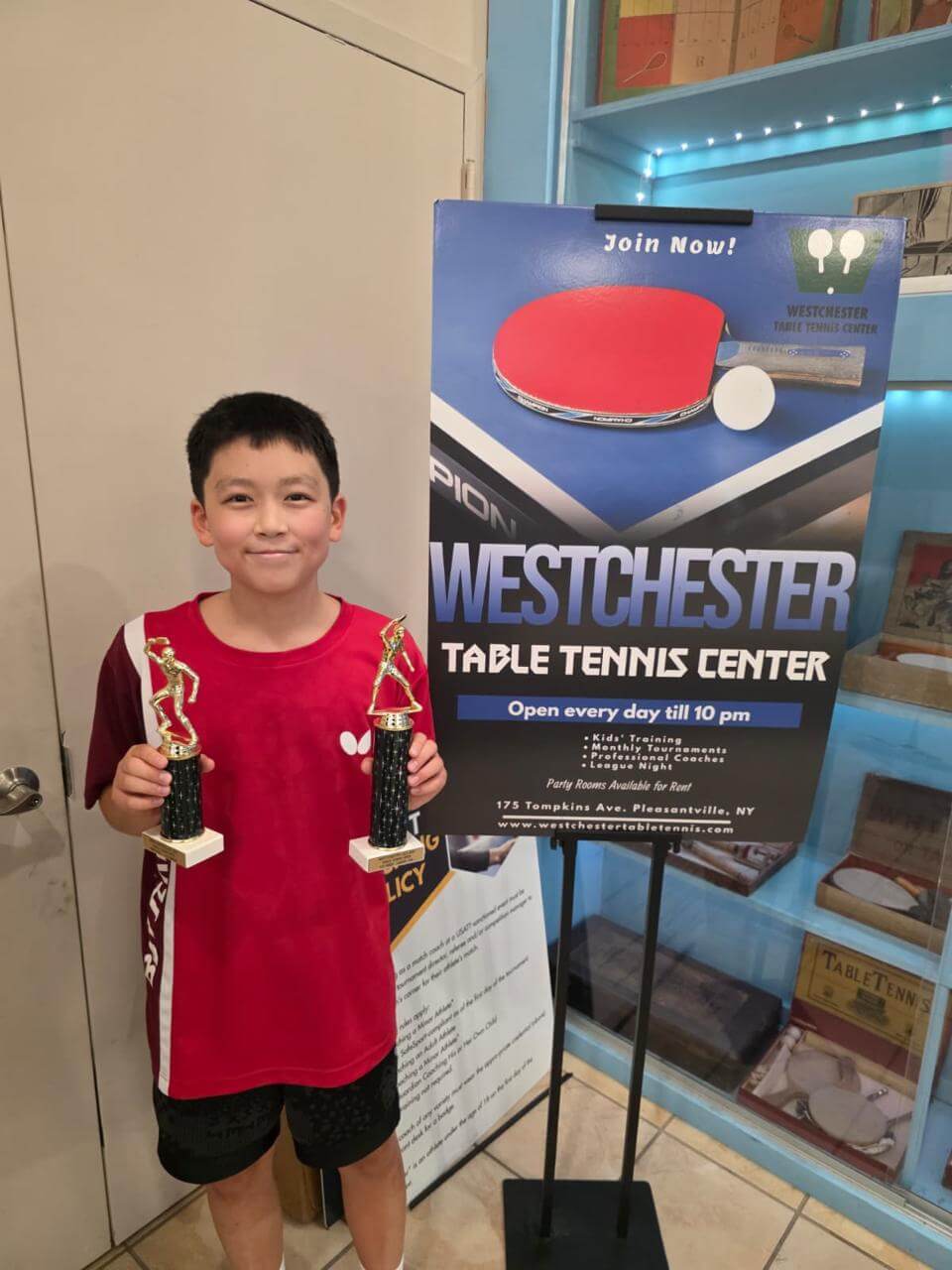 Tyler Lee. Westchester July open 2025. Winner in U1100 and Runner up under 12 yrs age Category